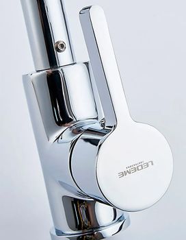 Смеситель для кухни Ledeme Rainbow 4898-3L Хром Белый — фото 2, Смесители для кухни