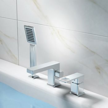 Смеситель на борт ванны Haiba HB80615 Хром — фото 3, Смесители на борт ванны