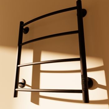 Электрический полотенцесушитель Маргроид Вид 4 600x500 04-6050-1049-9005R правый Черный матовый — фото 5, Электрические полотенцесушители