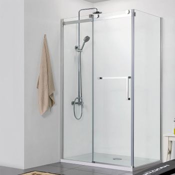 Душевой уголок Azario Vancouver 120х90 AZ-NKF1131-L 900 профиль Серебро стекло прозрачное — фото 1, Прямоугольные душевые уголки