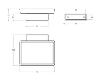 Мыльница подвесная CEZARES SLIDER-SODS-GM — фото 3, Аксессуары для раковины