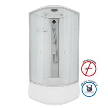 Душевая кабина Niagara Eco E100/40/MT (100х100х215) высокий поддон(40см),стекло матовое,4 места — фото 1, Душевые кабины