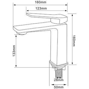 Смеситель для раковины Comforty FC071A-CСT 00-00004523 Хром — фото 3, Смесители для раковины