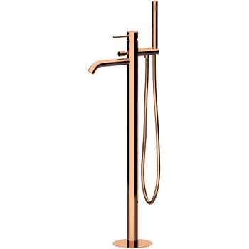Смеситель для ванны Remer X-Style X08RL Медь глянцевая — фото 1, Смесители напольные