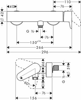 Смеситель для душа Axor Citterio M 34620000 Хром — фото 2, Смеситель для душа