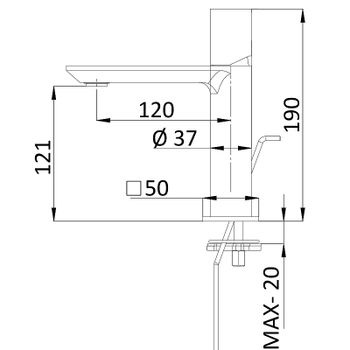 Смеситель для раковины Remer Edge EG510 Хром — фото 2, Смесители для раковины