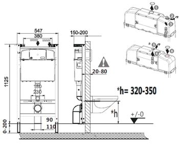 Комплект унитаза с инсталляцией Roca Dama Senso 893104680 с сиденьем Микролифт — фото 5, Комплекты унитаз + инсталляция
