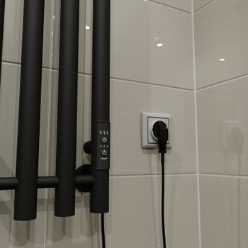 Электрический полотенцесушитель Altasan Арго 120х21 Арго12021ЧМ Черный муар — фото 4, Электрические полотенцесушители