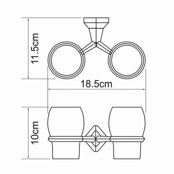Аксесс Aller K-1128D Подстаканник двойной (блистер),хром, WasserKRAFT — фото 4, Прочие аксессуары и комплектующие