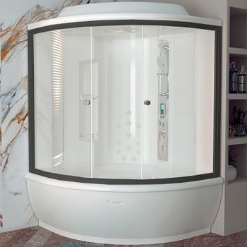 Душевой бокс Radomir Калифорния К1 155x155 1-04-6-0-4-0780 с баней с гидромассажем — фото 1, Душевые боксы