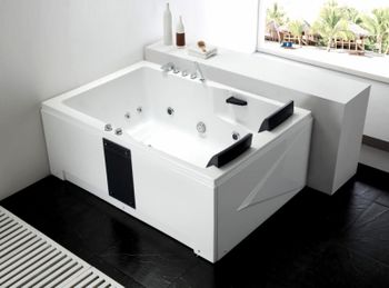 Акриловая ванна Gemy G9061BL 182х122 с гидромассажем — фото 2, Акриловые ванны