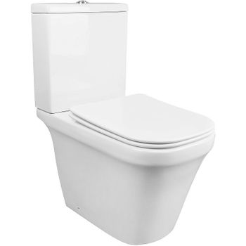 Унитаз компакт Azario Candy AZ-1503B с бачком и сиденьем Микролифт — фото 1, Напольные унитазы