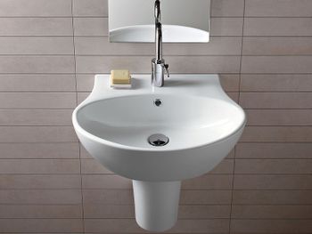 Раковина Hatria Nido 62 Y0R401 Белая — фото 6, Раковины подвесные