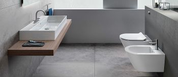 Раковина GSI Kube X 100 9423111 Белая — фото 3, Раковины подвесные