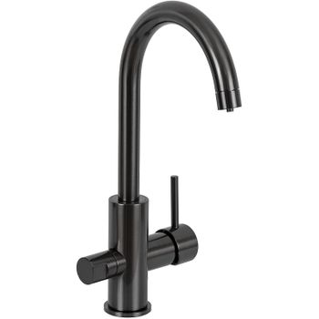 Смеситель для кухни Remer Minimal N792DWCFP Черный брашированный хром — фото 1, Смесители для кухни