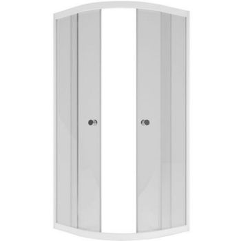 Душевой уголок Melodia della vita Round 90х90 MCNRD9090TWt профиль Белый стекло прозрачное — фото 1, Душевые уголки четверть круга