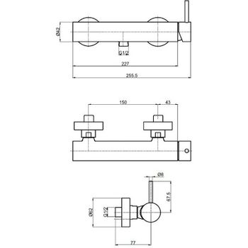 Смеситель для душа AQUAme Siena AQM6213BG Шлифованное золото — фото 2, Смеситель для душа