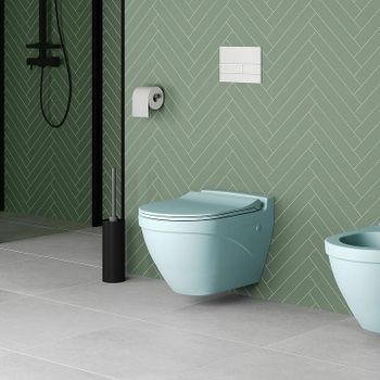 Унитаз Ambassador Nord 133T20801 подвесной Голубой матовый без сиденья — фото 6, Подвесные унитазы