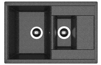 Dr.Gans Мойка "Астра" 760 К, черный СМс — фото 1, Кухонные мойки
