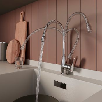 Смеситель для кухни Milardo Meal M07SB2FM05 Хром — фото 9, Смесители для кухни