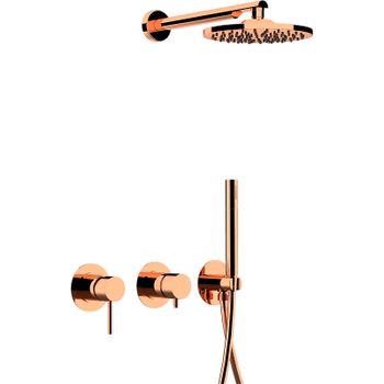 Душевая система Remer X-Style X96S02ORL Медь глянцевая — фото 1, Встраиваемые душевые комплекты