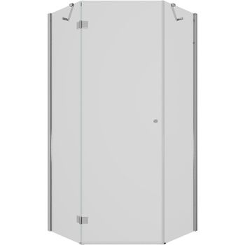 Душевой уголок Ambassador Diamond 100х100 12011112L профиль Хром стекло прозрачное — фото 13, Душевые уголки трапеция