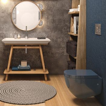 Унитаз Artceram File 2.0 FLV004 42 00 подвесной Petrolio без сиденья — фото 4, Подвесные унитазы