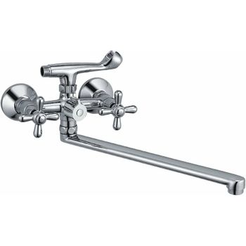 Смеситель для ванны Haiba HB2225 универсальный Хром — фото 1, Смеситель для ванны