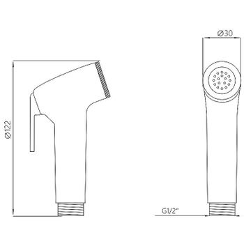 Гигиенический душ Melodia della vita Silver MKP20491P Хром — фото 3, Гигиенические души