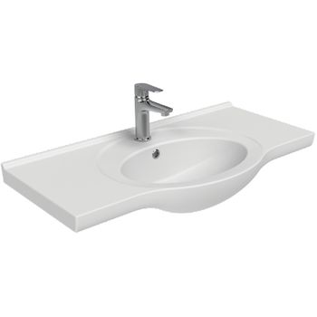 Раковина Creavit Etol 85 ET185-00CB00E-0000 Белая — фото 1, Раковины подвесные