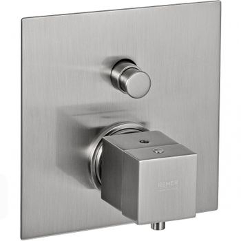 Смеситель для душа Remer Qubica Thermo QT09KBNP с термостатом Никель брашированный — фото 1, Смеситель для душа