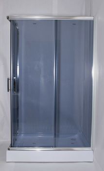 Душевой уголок Parly 120х80 ZQ121G профиль Хром стекло тонированное — фото 4, Прямоугольные душевые уголки