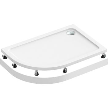 Акриловый поддон для душа Bas Раунд 120х80 R ПН00070 Белый — фото 1, Акриловые душевые поддоны