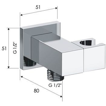 Шланговое подключение Remer 337SBG Золото брашированное — фото 2, Шланговые подключения