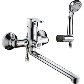 Смеситель для ванны Ledeme H03 2203L универсальный Хром — фото 1, Смеситель для ванны