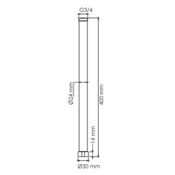 A230 Удлинитель для душевого комплекта — фото 3, Кронштейны для верхнего душа