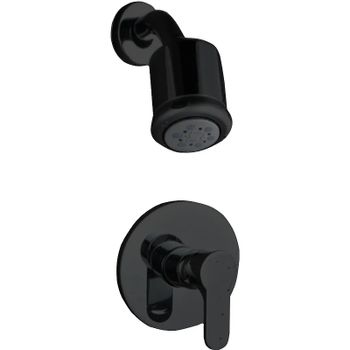 Душевая система ALMAes Bartin TVZ-0895 Черная матовая — фото 1, Встраиваемые душевые комплекты