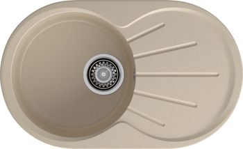 GRANFEST Мойка RONDO 750L 1-чаша+крыло 750*460мм кашемир арт.GF- — фото 2, Кухонные мойки