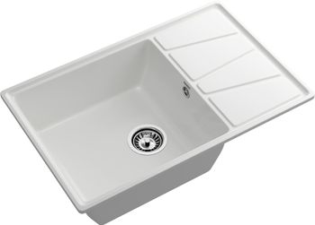 GRANFEST Мойка VERTEX 780L 1-чаша+крыл 780*500мм иней арт.GF- — фото 1, Кухонные мойки