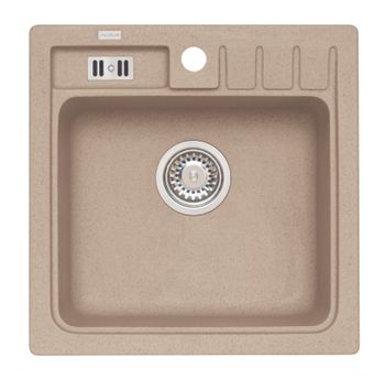 Мойка для кухни ALVEUS NIAGARA 20 GRANITAL BEIGE-G55 465x465x180;1x с сифоном 1105419, — фото 1, Кухонные мойки