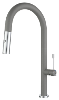 Rivelato Смеситель для кухни Asti U-обр. с выдвижной лейкой D-35мм grigio metallizzato cromo арт. — фото 1, Смесители для кухни