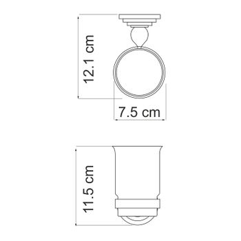 Ammer K-7028 Подстаканник одинарный — фото 4, Аксессуары для раковины