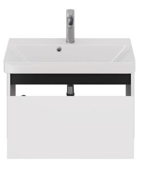 Тумба Luxury, 70 см, подвесная, 1 ящик, белый матовый — фото 8, Тумбы под раковину