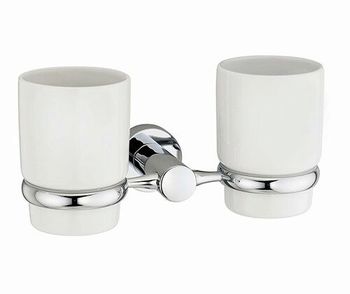 Аксесс Donau K-9428DC Подстаканник двойной (блистер), КЕРАМИКА, хром, WasserKRAFT — фото 3, Прочие аксессуары и комплектующие