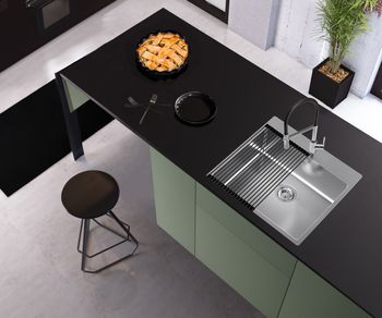 Мойка для кухни NOX 120 BRS 540x515x200 в комплекте с интегрированным сифоном — фото 3, Кухонные мойки