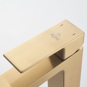 Смеситель для раковины Rose R18G R1801G-1 Золото матовое — фото 16, Смесители для раковины