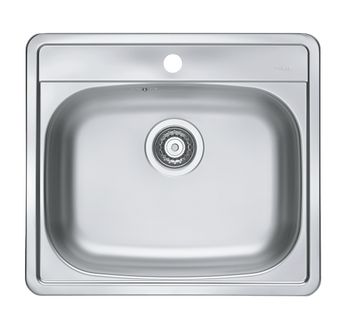 Мойка для кухни MORE 10 NAT-90 560X500 в компл. с сифоном 1130550, — фото 1, Кухонные мойки