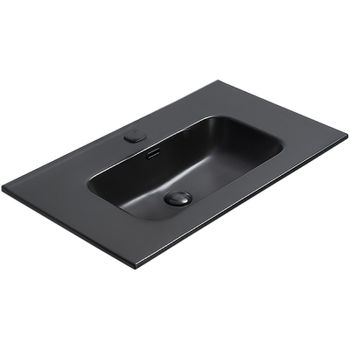 Раковина CeramaLux NC 61 9060MMB Черная матовая — фото 1, Раковины встраиваемые сверху
