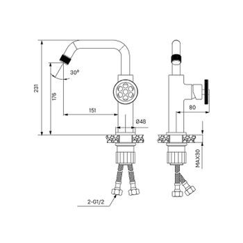 Смеситель для раковины Iddis Grange GRAGMR0i01 Графит матовый — фото 2, Смесители для раковины