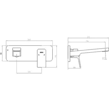 Смеситель для раковины E.C.A. Tiera 102167605EX-K Хром — фото 2, Смесители для раковины